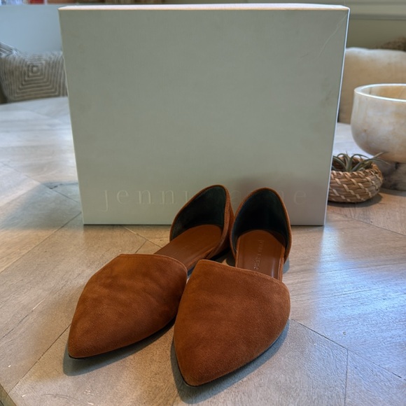 JENNI KAYNE d’Orsay Flats in Suede Vero Cuoio in Saddle (Camel) sz 37 RARE & EUC - Picture 3 of 11